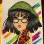 Color pencil essay #1: hipster girl