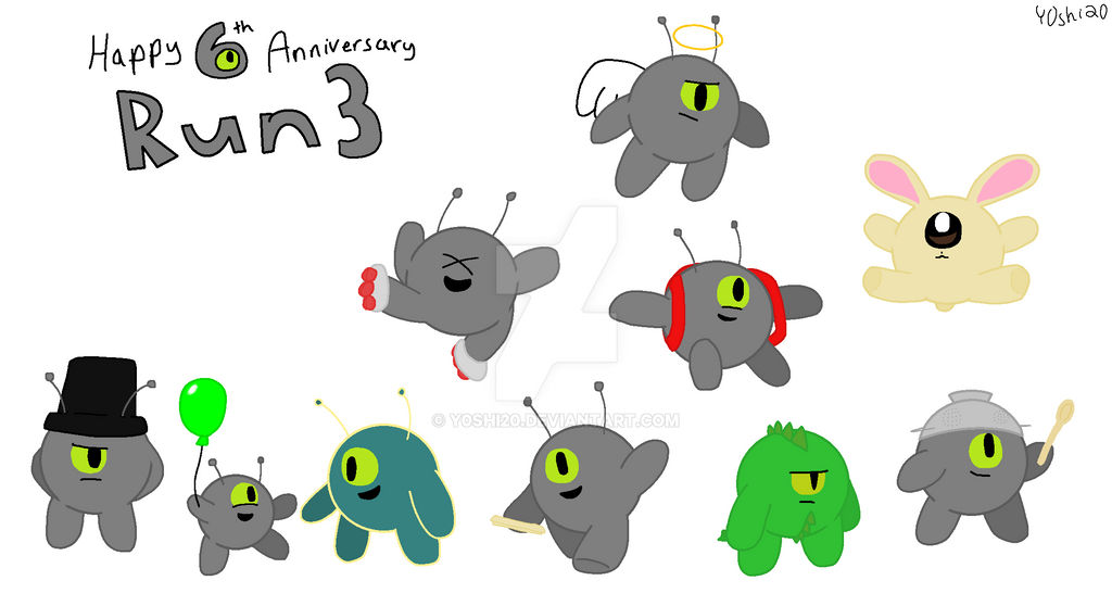 Run 3 Characters Run 3 Redraw by Y0shi20 on DeviantArt