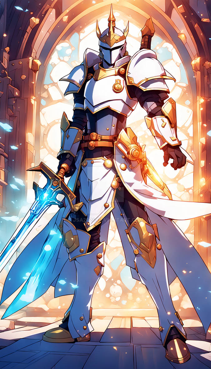 Gun sword Knight in white colored steampunk armor by Jsa2024 on DeviantArt