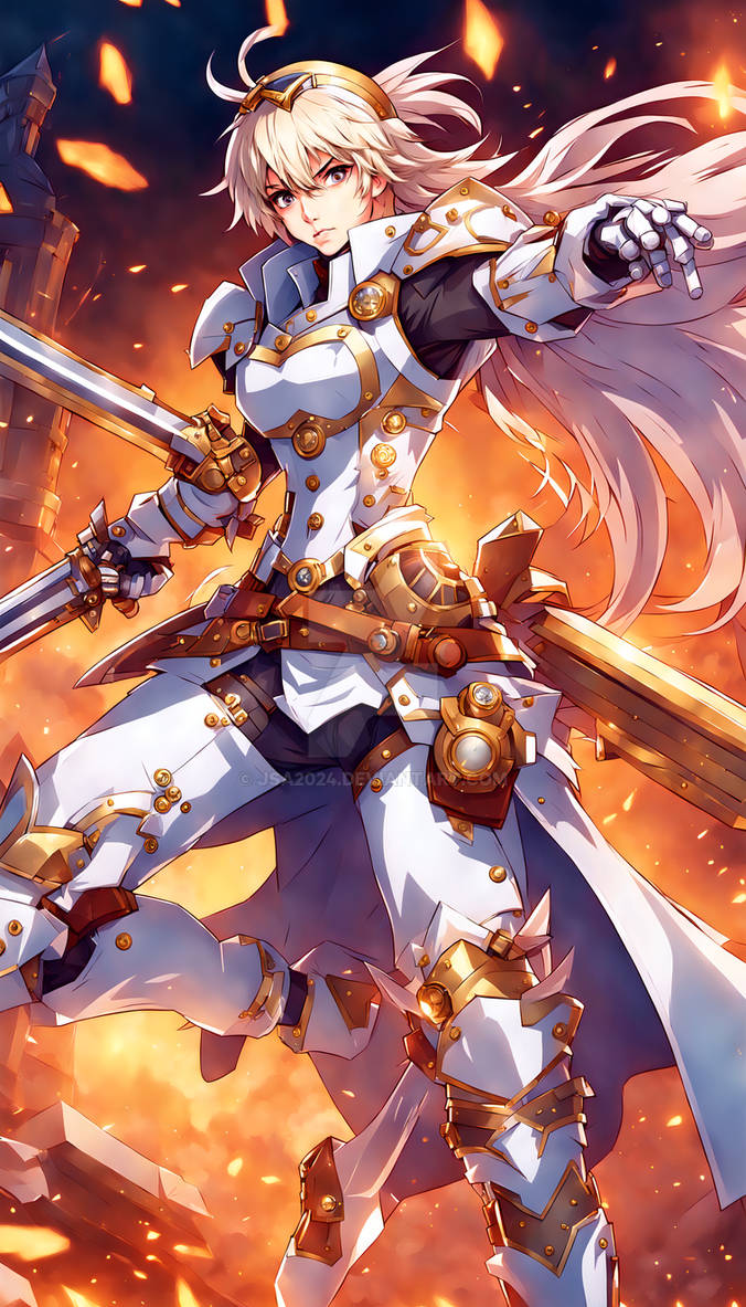 Gun sword Knight in white colored steampunk armor by Jsa2024 on DeviantArt