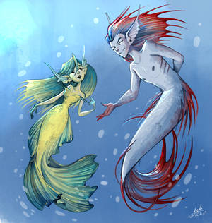 Mermaid and merman 2