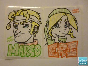 Marco and Eri - Fan Art Stickers