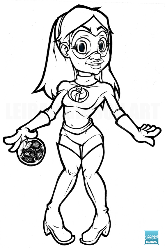 Violet - The Incredibles, Fan Art (LINE ART)