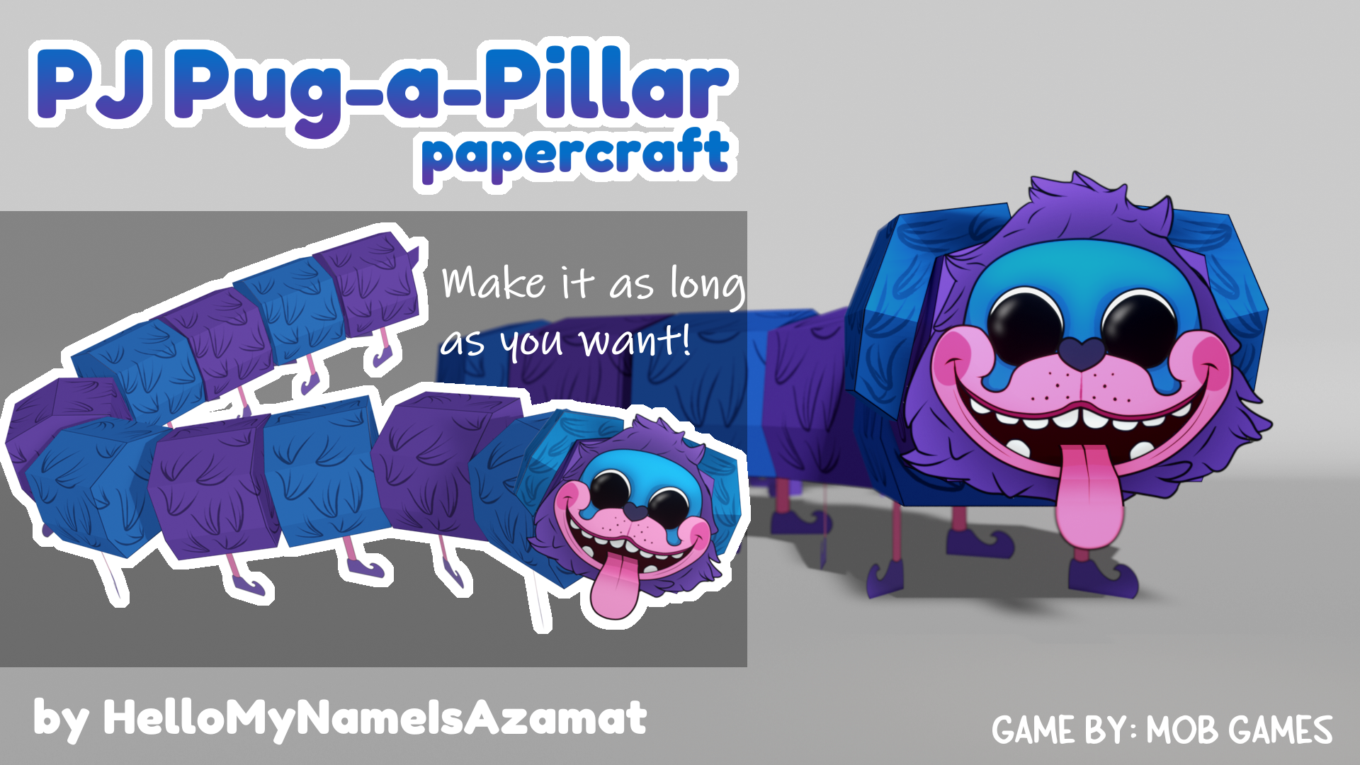 Poppy Playtime Character Pj Pugapillar 