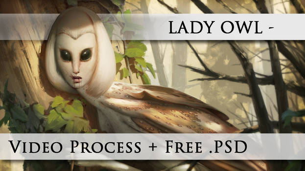LADY OWL - FREE .PSD + VIDEO PROCESS