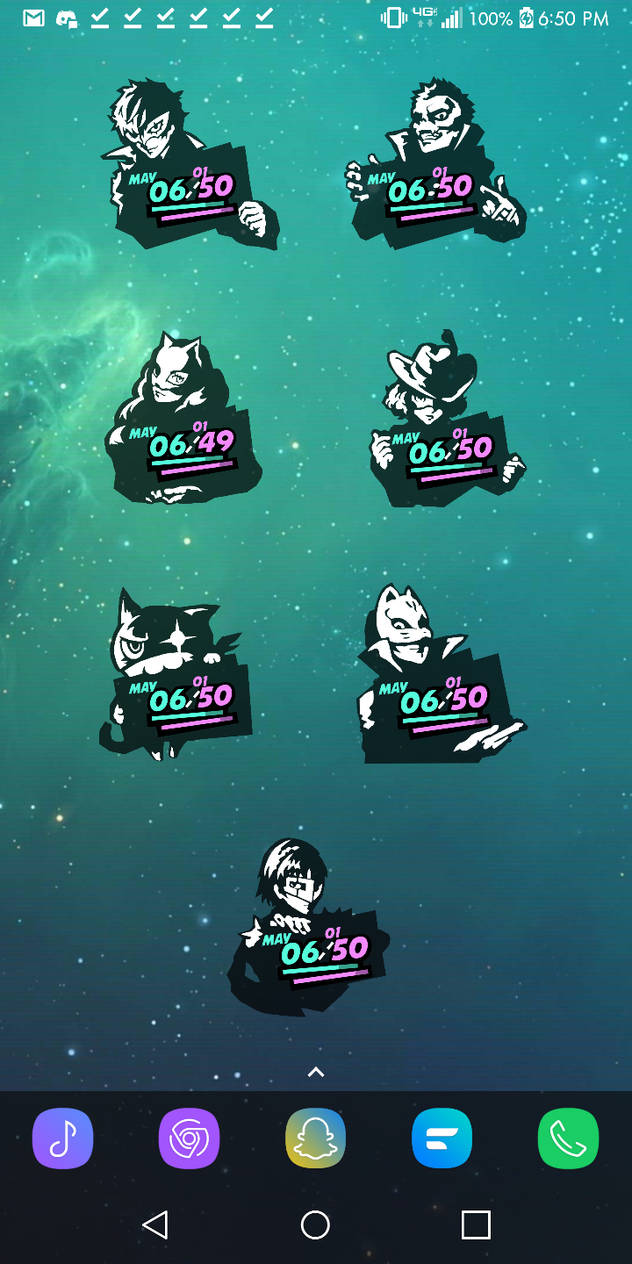 Persona 5 Health Bar Clock Widgets By Xanderplayer On Deviantart