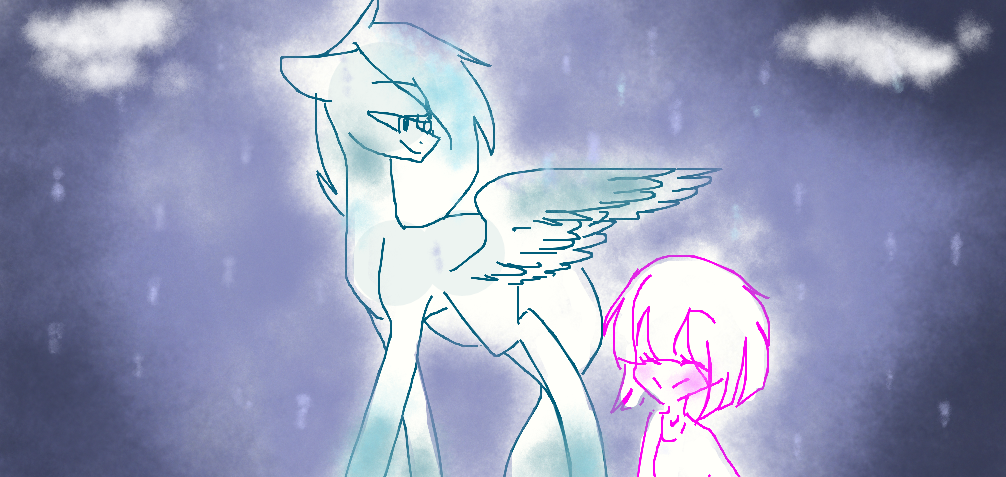 UnderTale + MLP - its raining now by HuiRou on DeviantArt