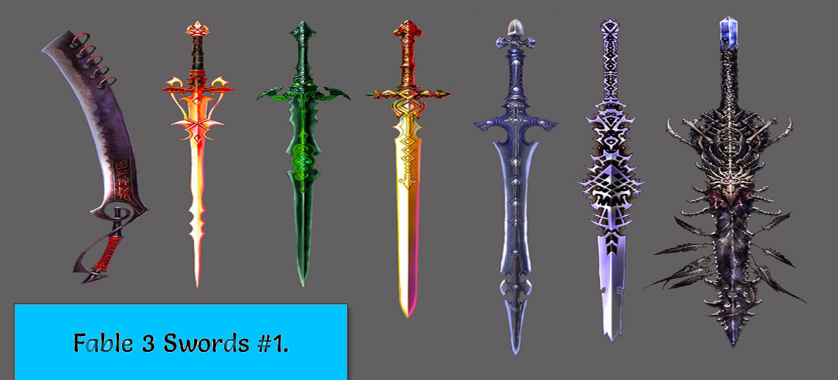 Fable 3 Swords 1. by ICEFLAMEFALCONX on DeviantArt