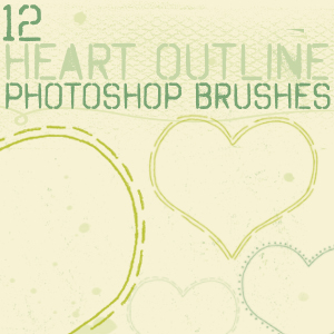 heart outline brushes