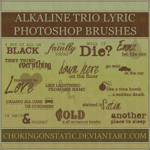 alkaline trio lyric brushes