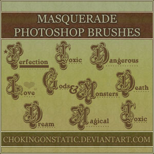 masquerade text brushes by chokingonstatic on DeviantArt
