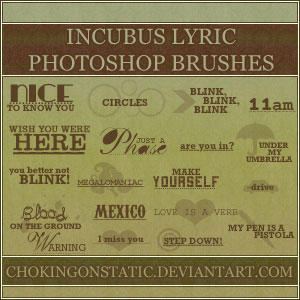 incubus lyric brushes 1