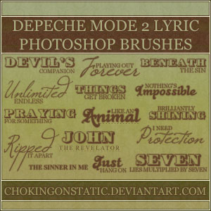 depeche mode lyric brushes 2 by chokingonstatic on DeviantArt