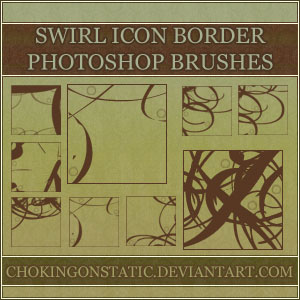 swirl icon border brushes