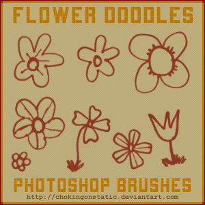 flower doodle brushes by chokingonstatic on DeviantArt