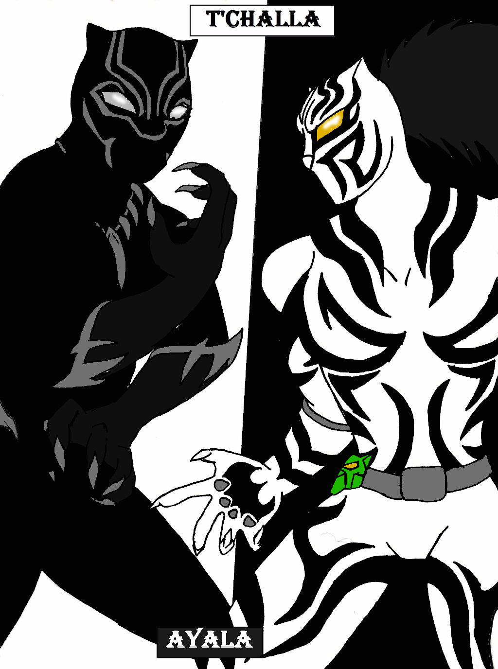 Marvel White Tiger Vs Black Panther