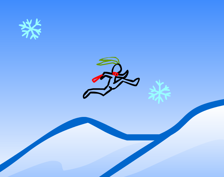 Running or Jumping Cycle on Snow