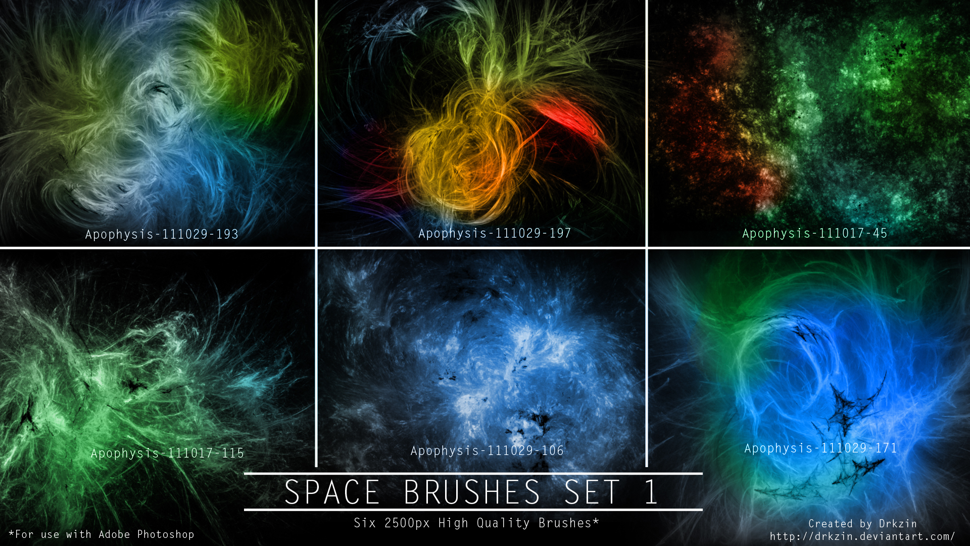 Galactic Space Brushes Set 1 by drkzin