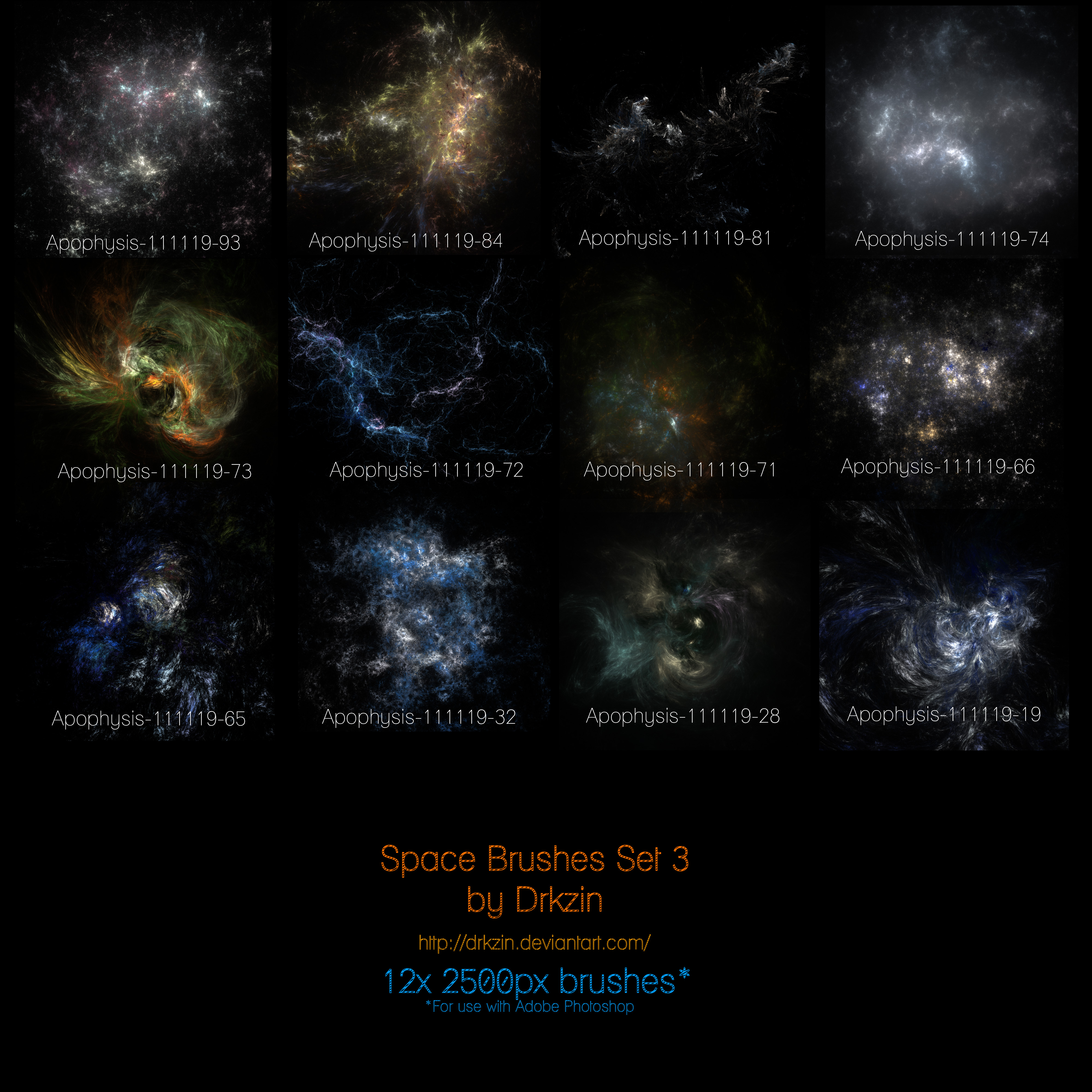 Galactic Space Brushes Set 3
