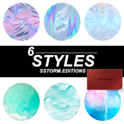 Holographic styles + watercolor