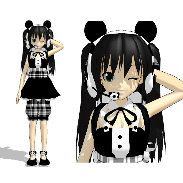 MMD Panda-Chan Model DL by Artsy-Kitsune on DeviantArt