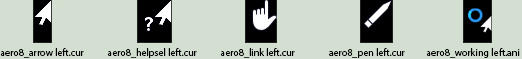 Windows 8 Aero cursors Left-hand