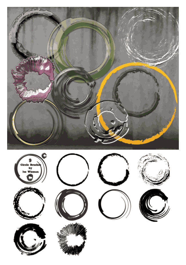 9 Photoshop Circle Brushes by Wisj on DeviantArt