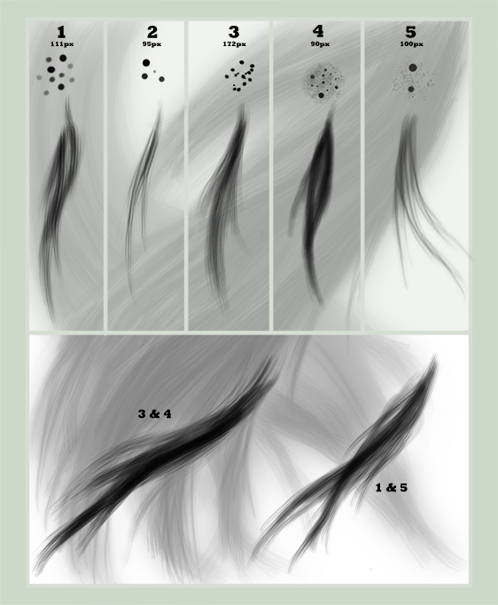 Hair Brush Set for GIMP