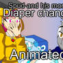 Spud and his mom diaper change animation