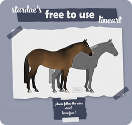 ||  FREE TO USE Warmblood Lineart  ||