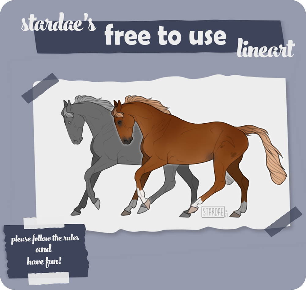 || FREE TO USE cantering warmblood lineart || by stardae on DeviantArt