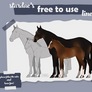 ||  FREE TO USE  Mare and Foal Lineart  ||