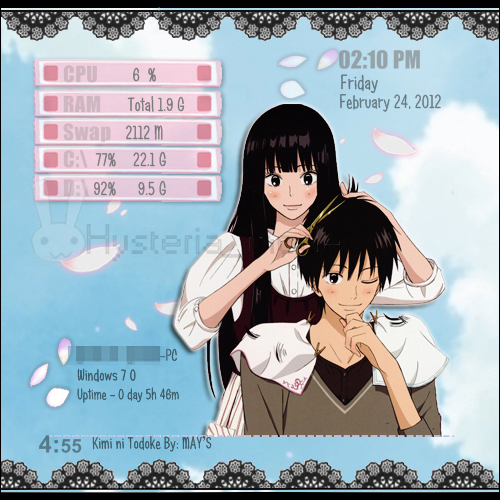 Rainmeter: Sawako x Shouta by milkkybunny on DeviantArt