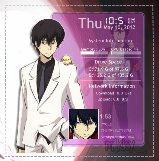 Rainmeter: Hibari Kyoya