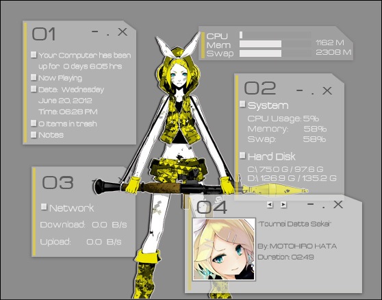 Rainmeter: Kagamine Rin