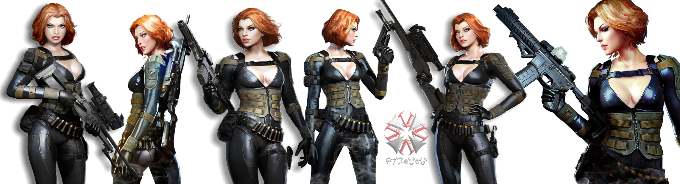 Milla Jovovich - Contract Killer Sniper [PNG]