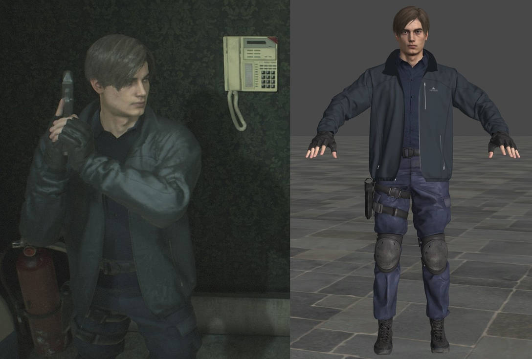 RE2 REMAKE Leon Police Jacket XPS by 972oTeV on DeviantArt