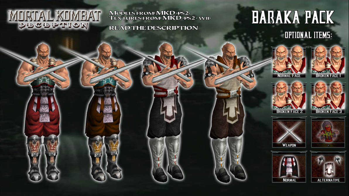 Baraka - MK Deception  Mortal kombat, Mortal kombat characters, Mortal  kombat 2