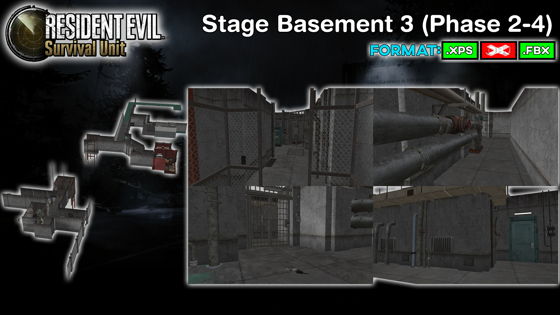 RE SURVIVAL UNIT -Phase 2.4- Basement 3 [XPS-FBX] by 972oTeV on DeviantArt