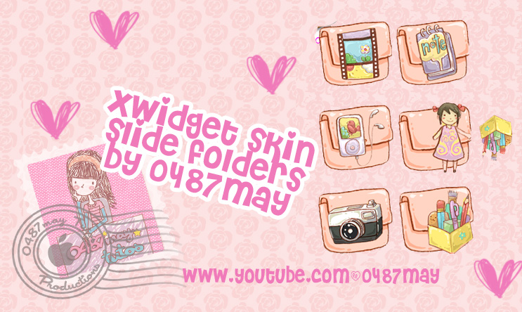 slide folders, Xwidget skin by may0487