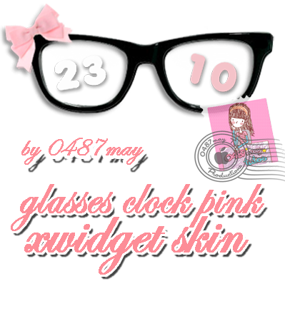 Glasses Clok, Xwidget skin