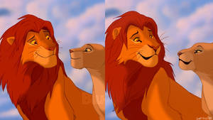 Lion King Simba and Nala Redraw