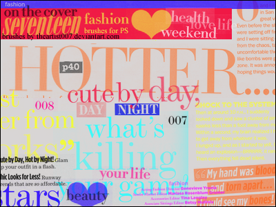 magazine word brushes.