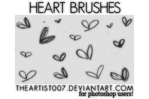 Cute Heart Brushes.