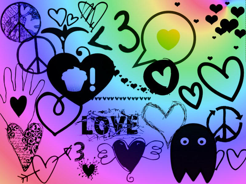 Hearts.Love.Peace GIMP Brushes by MyLastBlkRose on DeviantArt