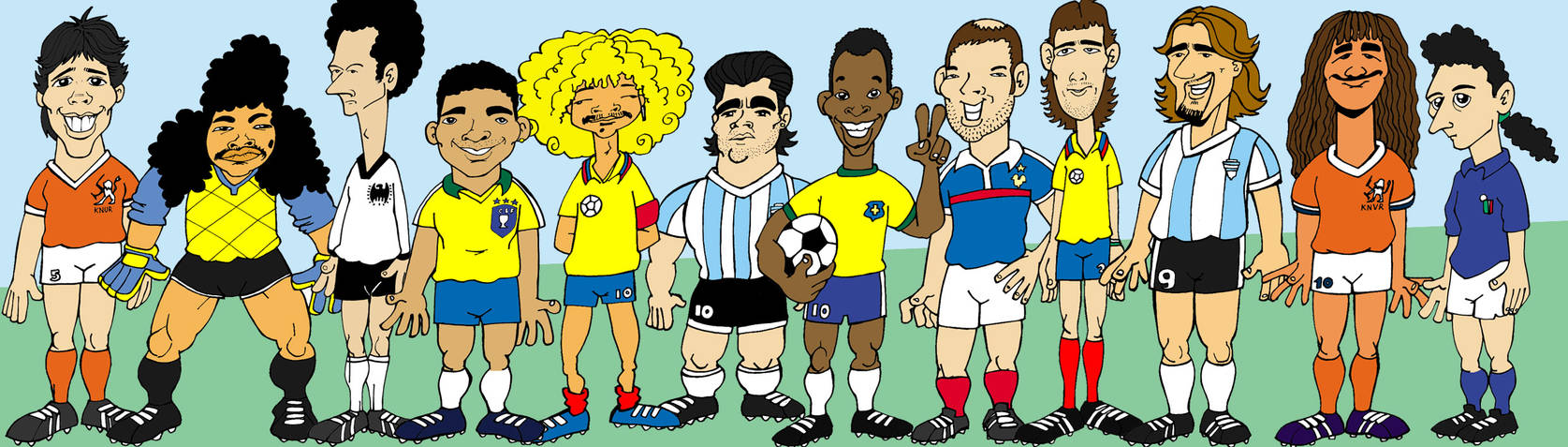 Famous soccer players by Cardoto on DeviantArt