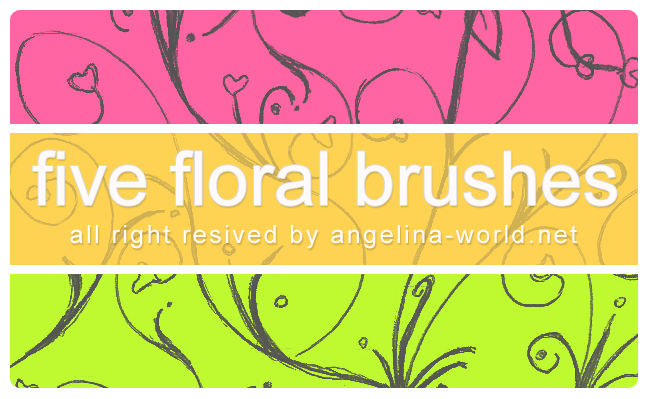 FIVE Floral Brushes