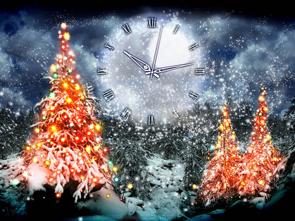 1 час новый год будет. Часы новогодние. Новогодние куранты. Волшебный новый год. Новый год часы.
