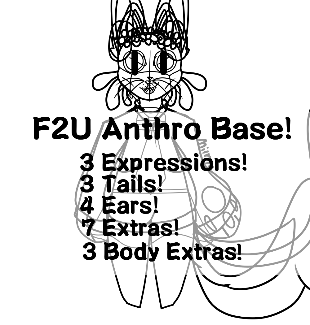 F2U Anthro Base! UPDATED by MilmoTheArtGirl on DeviantArt