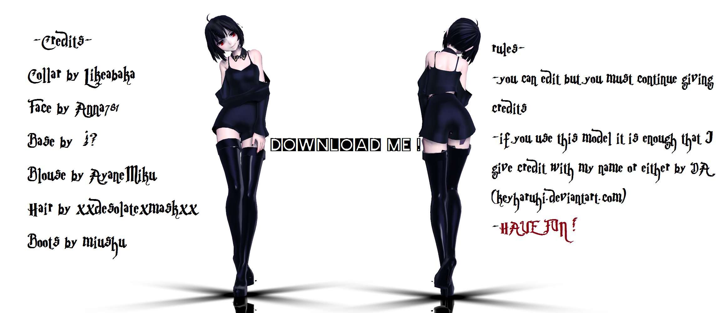 MMD Tda Kurumi / DL / Model by Keyla Haruhi by keyharuhi on DeviantArt